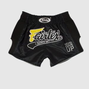 Shorts Fairtex BS1708 – “Never Give Up” – Color Negro